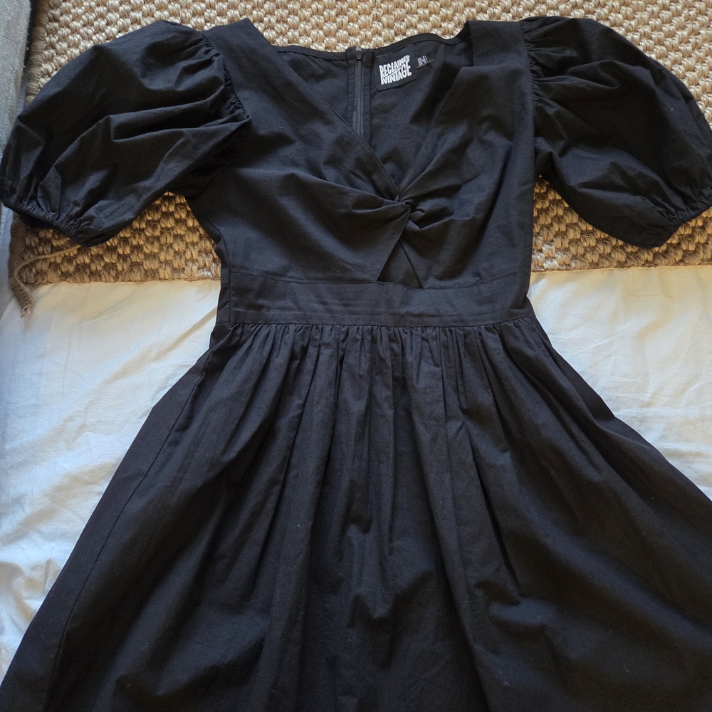 Reclaimed Vintage Elegant Black Long Sleeve Dress